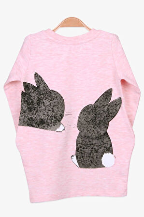 Breeze Kız Çocuk Tunik Tavşan Desenli 1.5-5 Yaş, Somon