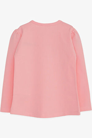Breeze Kız Çocuk Uzun Kollu Tişört Güpürlü 1-4 Yaş, Pudra