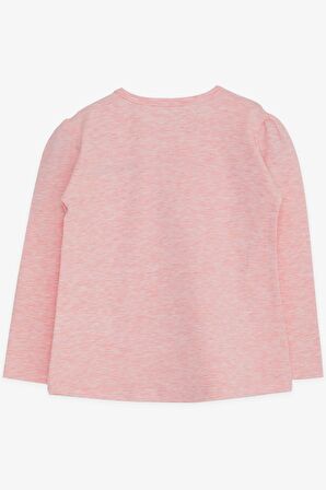 Breeze Kız Çocuk Uzun Kollu Tişört Güpürlü 1-4 Yaş, Somon Melanj