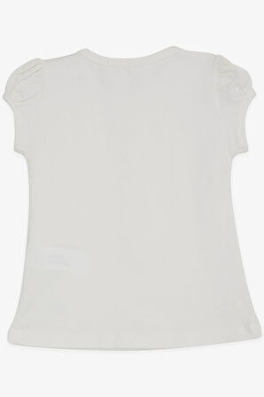 Breeze Kız Bebek Tişört Güpürlü 9 Ay-3 Yaş, Ekru