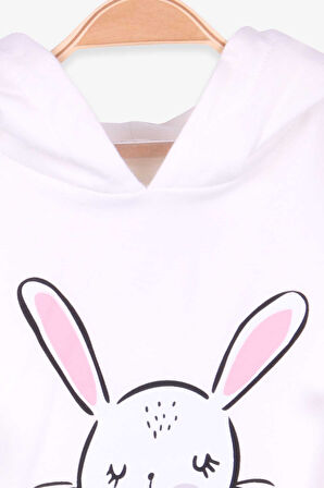 Breeze Kız Çocuk Sweatshirt Tavşan Baskılı 1.5-5 Yaş, Ekru