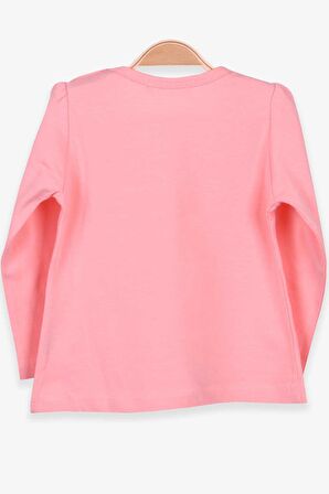 Breeze Kız Bebek Uzun Kollu Tişört Güpürlü Fiyonklu 6 Ay-8 Yaş, Somon