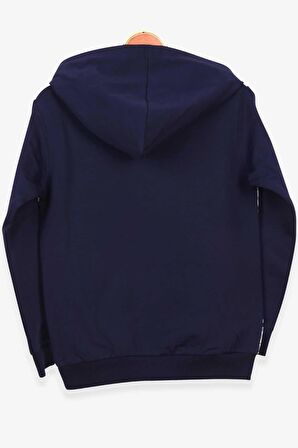 Breeze Erkek Çocuk Sweatshirt Desenli Nakışlı 6-12 Yaş, Lacivert