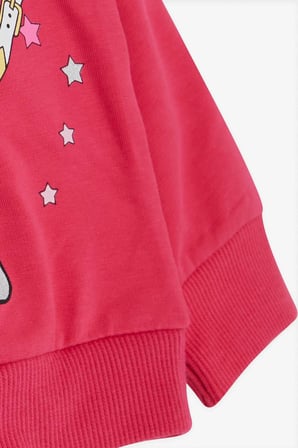 Breeze Kız Çocuk Sweatshirt Unicorn 2-6 Yaş, Fuşya