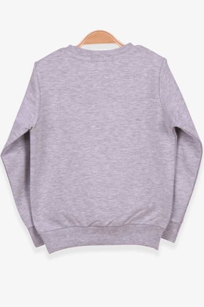 Breeze Kız Çocuk Sweatshirt Unicorn 2-6 Yaş, Gri Melanj