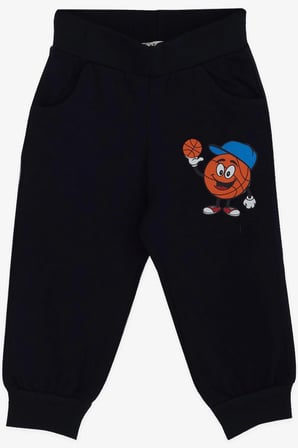 Breeze Erkek Bebek Eşofman Takımı Baskılı 9 Ay-3 Yaş, Gri Melanj