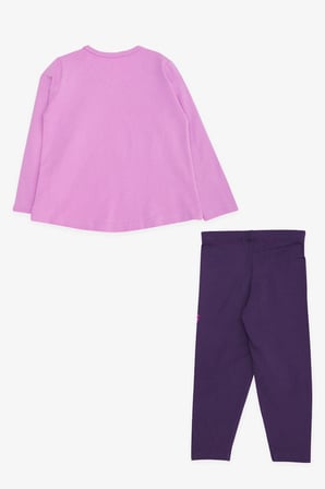 Breeze Kız Bebek Taytlı Takım Tavşan Baskılı 9 Ay-3 Yaş, Lila