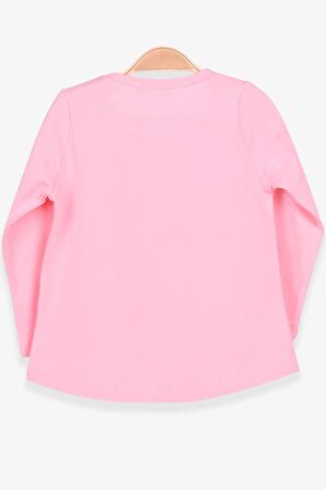 Breeze Kız Çocuk Uzun Kollu Tişört Kız Çocuk Baskılı 1-4 Yaş, Pudra