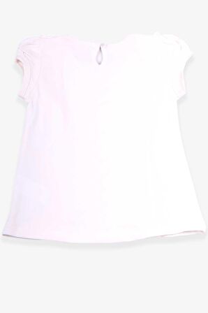 Breeze Kız Çocuk Tişört Fırfırlı Güpürlü 3-8 Yaş, Ekru