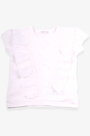 Breeze Kız Çocuk Tişört Güpürlü 1.5-5 Yaş, Ekru