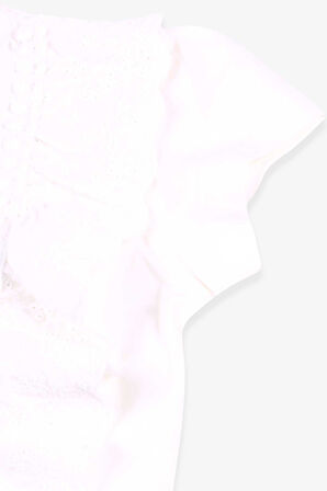 Breeze Kız Çocuk Tişört Güpürlü 1.5-5 Yaş, Ekru