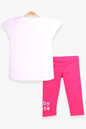 Breeze Kız Çocuk Taytlı Takım Yavru Kedicik Baskılı 1.5-5 Yaş, Ekru