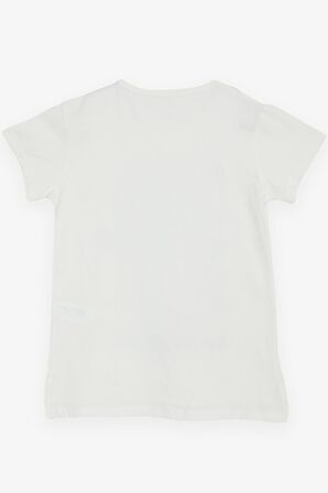 Breeze Kız Çocuk Tişört Dostluk Temalı 8-12 Yaş, Ekru