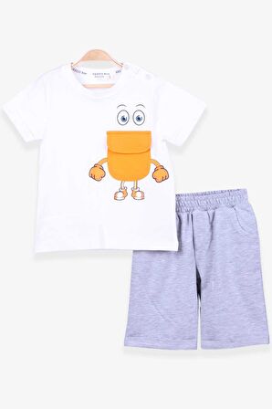 Breeze Erkek Çocuk Şortlu Takım Cepli 2-6 Yaş, Ekru