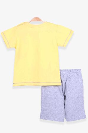 Breeze Erkek Çocuk Şortlu Takım Dinozor Baskılı 1.5-5 Yaş, Sarı