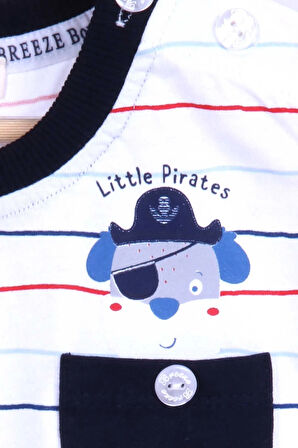 Breeze Erkek Bebek Kapri Pantolonlu Takım 6 Ay-2 Yaş, Ekru