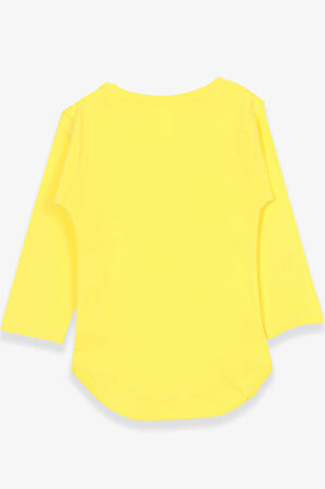 Breeze Erkek Bebek Çıtçıtlı Body Balıkçı Ayıcık Baskılı 9 Ay-3 Yaş, Neon Sarı