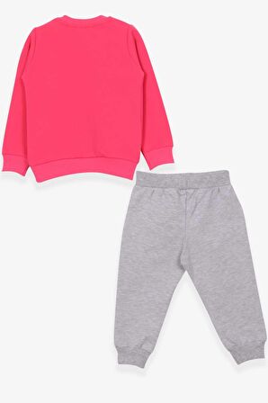 Breeze Kız Çocuk Eşofman Takımı Tavşan Nakışlı 1-4 Yaş, Pembe
