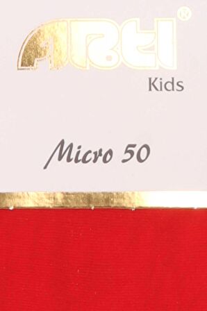 Katamino Kız Çocuk Külotlu Çorap Micro 50 1-2-11-12 Yaş, Kırmızı