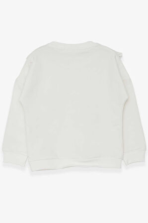 Breeze Kız Çocuk Sweatshirt Güpürlü 1.5-5 Yaş, Ekru