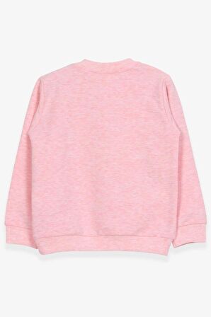 Breeze Kız Çocuk Sweatshirt Şemsiyeli Kız Baskılı 1.5-5 Yaş, Somon Melanj