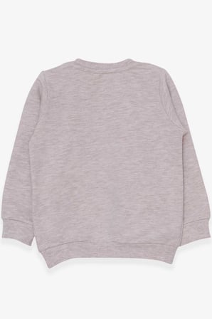 Breeze Kız Çocuk Sweatshirt Sevimli Hayvancıklar Baskılı 1.5-5 Yaş, Bej Melanj