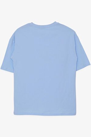 Breeze Erkek Çocuk Tişört Renkli Ayakkabı Baskılı 9-16 Yaş, Açık Mavi