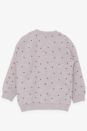 Breeze Kız Bebek Sweatshirt Mutlu Kedicikler 4 Ay-1.5 Yaş, Bej Melanj
