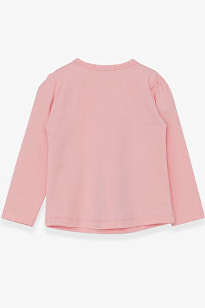 Breeze Kız Çocuk Uzun Kollu Tişört Ressam Kız Baskılı 1-4 Yaş, Pudra