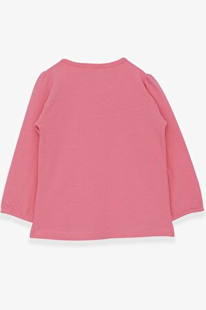Breeze Kız Çocuk Uzun Kollu Tişört Fırıfırlı 3-8 Yaş, Pembe