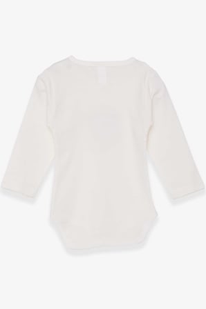 Breeze Kız Bebek Çıtçıtlı Body Baskılı Unicorn 9 Ay-3 Yaş, Ekru