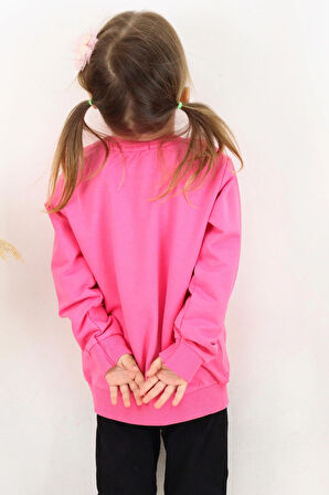 Breeze Kız Çocuk Sweatshirt Baskılı Unicorn 1.5-5 Yaş, Pembe