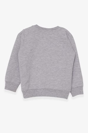 Breeze Kız Çocuk Sweatshirt Baskılı Unicorn 1.5-5 Yaş, Gri Melanj