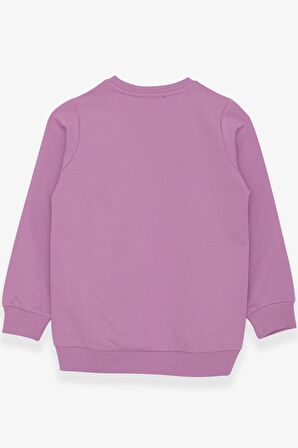 Breeze Kız Çocuk Sweatshirt Dostluk Temalı 6-12 Yaş, Eflatun