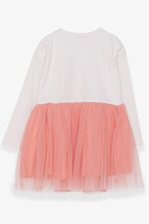 Breeze Kız Çocuk Uzun Kollu Elbise Ayıcık Aksesuarlı 3-8 Yaş, Ekru