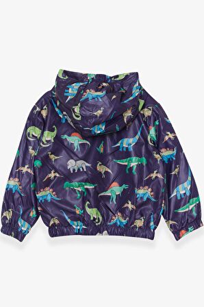 Breeze Erkek Çocuk Yağmurluk Renkli Dinozor Desenli 1-5 Yaş, Lacivert