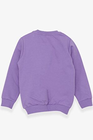 Breeze Kız Çocuk Sweatshirt Ayıcık Aksesuarlı 1.5-5 Yaş, Eflatun