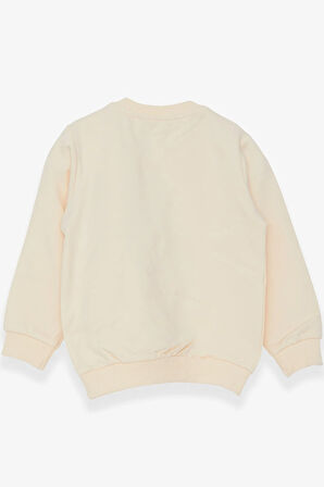 Breeze Kız Çocuk Sweatshirt Ayıcık Aksesuarlı 1.5-5 Yaş, Krem