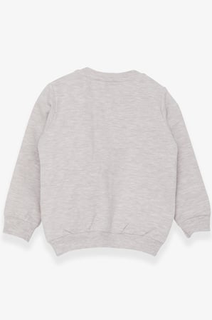 Breeze Kız Çocuk Sweatshirt Ayıcık Aksesuarlı 1.5-5 Yaş, Bej Melanj