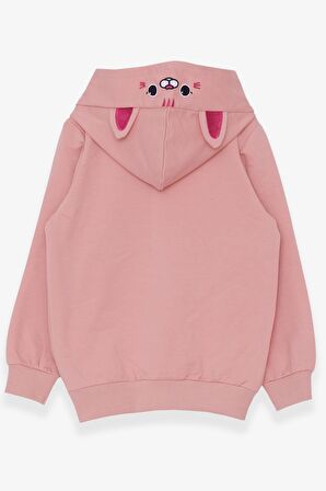Breeze KIz Çocuk Sweatshirt Nakışlı Yazı Baskılı 2-6 Yaş, Somon