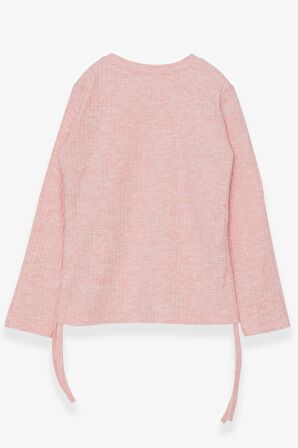 Breeze Kız Çocuk Uzun Kollu Bluz Yanları Büzgülü 8-14 Yaş, Somon Melanj