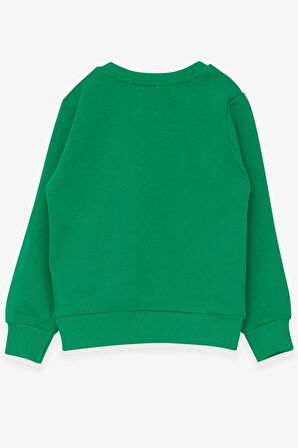 Breeze Erkek Çocuk Sweatshirt Yazı Baskılı 2-6 Yaş, Yeşil