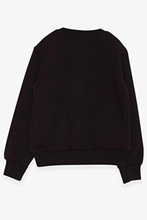 Breeze Erkek Çocuk Sweatshirt Yazı Baskılı 2-6 Yaş, Siyah