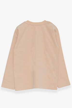 Breeze Erkek Bebek Uzun Kollu Tişört Cepli 9 Ay-3 Yaş, Bej