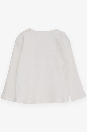 Breeze Kız Çocuk Uzun Kollu Bluz Güpürlü Fiyonklu 3-8 Yaş, Ekru