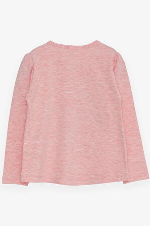 Breeze Kız Çocuk Uzun Kollu Tişört Havalı Kız Baskılı 1.5-5 Yaş, Somon Melanj