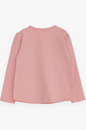 Breeze Kız Çocuk Uzun Kollu Tişört Havalı Kız Baskılı 1.5-5 Yaş, Somon