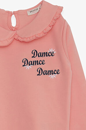 Breeze Kız Çocuk Sweatshirt Bebe Yaka 1.5-5 Yaş, Somon