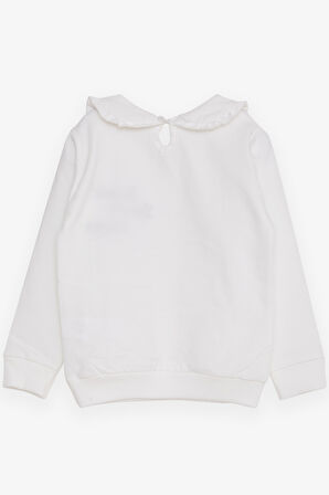 Breeze Kız Çocuk Sweatshirt Bebe Yaka 1.5-5 Yaş, Beyaz