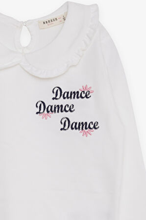 Breeze Kız Çocuk Sweatshirt Bebe Yaka 1.5-5 Yaş, Beyaz